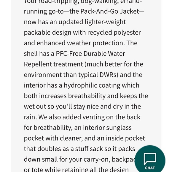 Orvis Pack and Go Jacket NWOT - Picture 6 of 8